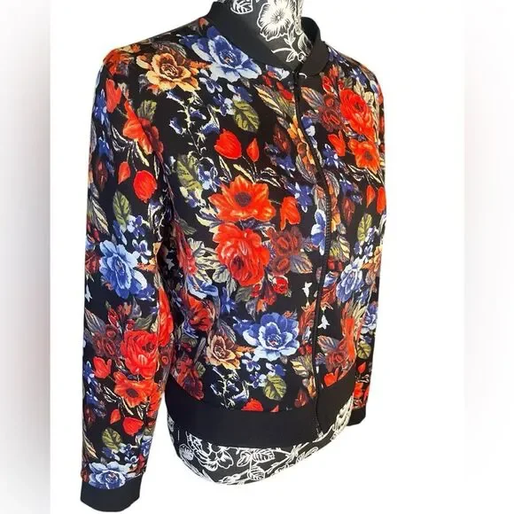 Bright and Bold French Atmosphere Full-Zip Jacket Size Large - Picture 3 of 10